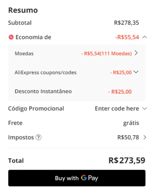 Imagem na descrição da promoção