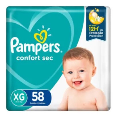 Fralda Infantil Pampers Confort Sec - Tamanho XG | R$66