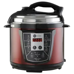 [AME R$189] Panela de Pressão Elétrica Vermelha 4L Fun Kitchen 220V