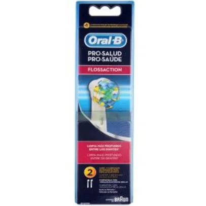 Refil Escova Dental Elétrica Oral B Prosaúde Flossaction - 2 unidades | R$30