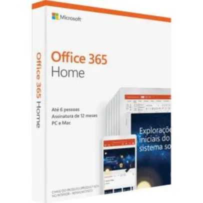 Office 365 Home Assinatura Anual Microsoft - 6 licenças