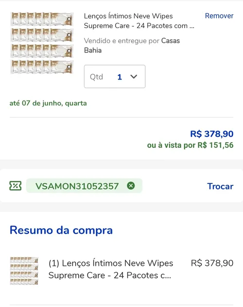 Imagem na descrição da promoção