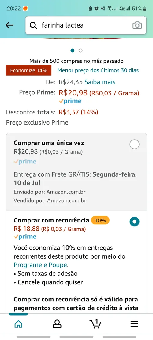 Imagem na descrição da promoção