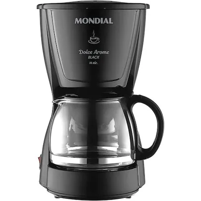 Cafeteira Elétrica Dolce Arome 550w Mondial 18 Xícaras Preta