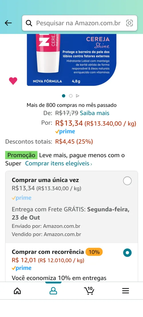 Imagem na descrição da promoção