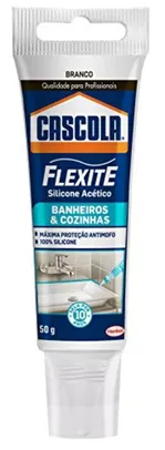 [10 Unid] Cascola Flexite Banheiros & Cozinhas, Selante, Silicone acético de Alta Resistência