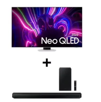 Kit Combo Samsung Smart TV 55 polegadas Neo QLED 4K 55QN85B  +  Soundbar Samsung HW-Q600B