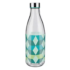 Garrafa de Vidro 950 ml Decoração Geométrico, VDR8028, Euro Home