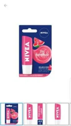 Protetor Labial Nivea Melancia Shine - Hidratação Profunda 4,8g | R$ 10