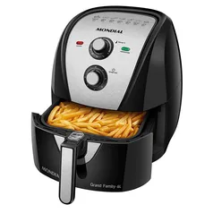 Fritadeira Elétrica Mondial 6 Litros Air Fryer AFN-60-BI Preto/Inox 1900W 110V