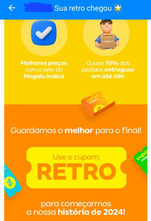 Imagem na descrição da promoção