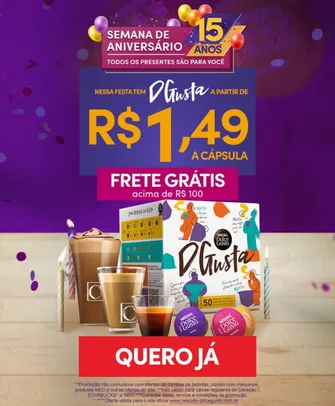 [DGusta] Cápsulas a partir de R$ 1,49