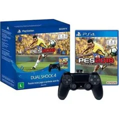 Bundle Controle Dualshock 4 + Game PES 18 PS4 - Sony  por R$ 200