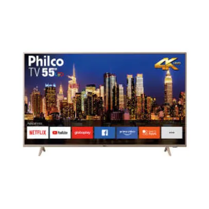 Smart TV LED 55" Philco PTV55F62SNC Ultra HD 4K | R$1.799