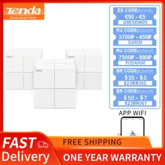 Tenda-roteador e repetidor de wifi mw6., sem fio, 11ac, 2.4g/5.0ghz, gerenciamento remoto por aplicativo.