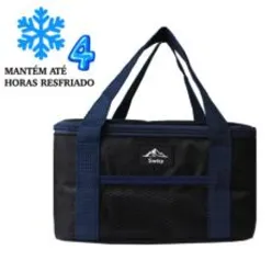 Bolsa Térmica 5 litros Switz SZ1005A-P Preta e Azul - R$18