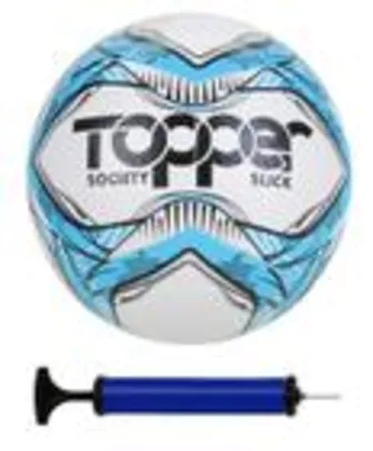 Bola Society Topper Slick Azul + Bomba De Ar