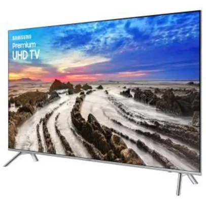 Smart TV LED 55” Samsung 4K Ultra HD 55MU7000 - Conversor Digital Wi-Fi 4 HDMI 3 USB - R$3959