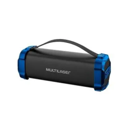 Caixa De Som Multilaser Bazooka BT/AUX/SD/USB/FM 50W Bivolt Preta E Azul
