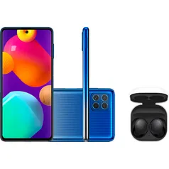 Smartphone Samsung Galaxy M62 - Azul + Galaxy Buds2 - Preto