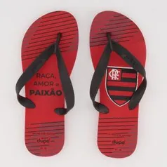 Chinelo Flamengo Raça Amor e Paixão Vermelho