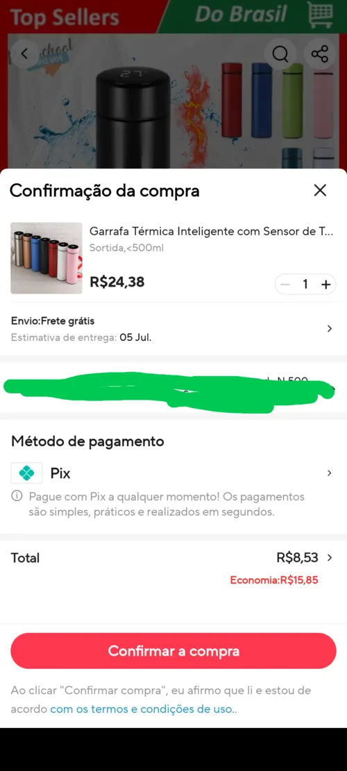 Imagem na descrição da promoção