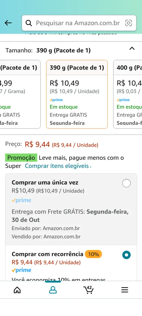 Imagem na descrição da promoção