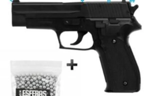 Kit Pistola De Pressão Spring Kwc Sig Sauer P226 4 - Preto R$420