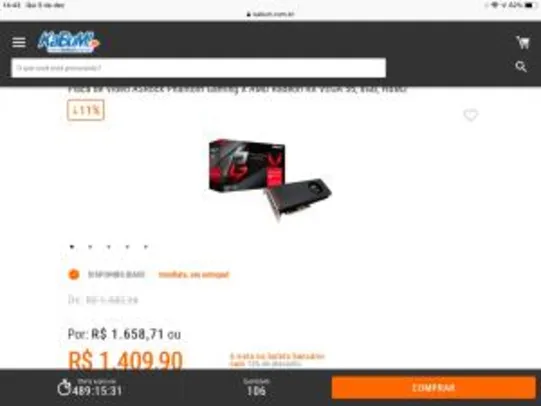 Placa de Vídeo ASRock Phantom Gaming X AMD Radeon RX VEGA 56 | R$1410