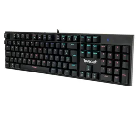 Teclado Mecanico Gamer TGT Sherman, Rainbow, ABNT2, Switch Azul, Preto, TGT-SHR-RBW01