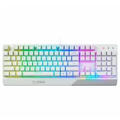 Teclado Gamer MSI Vigor GK30 White, RGB, USB, Repelente à Água, US, Branco - S11-04US318-CLA