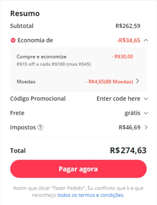 Imagem na descrição da promoção