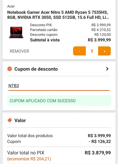 Imagem na descrição da promoção