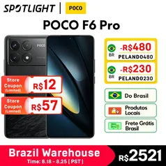 [Do Brasil/GPay R$ 2654] POCO F6 Pro 12gb/ 256 Gb