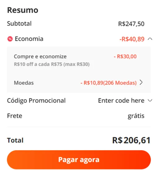 Imagem na descrição da promoção