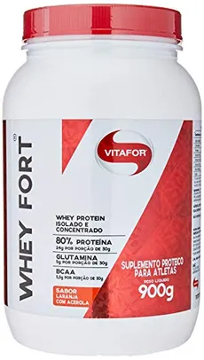 Whey Fort Laranja com Acerola, Vitafor, 900g