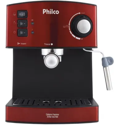 Cafeteira Philco Expresso 20 Bar Inox Red 110V + COM CUPOM 12% +FRETE*