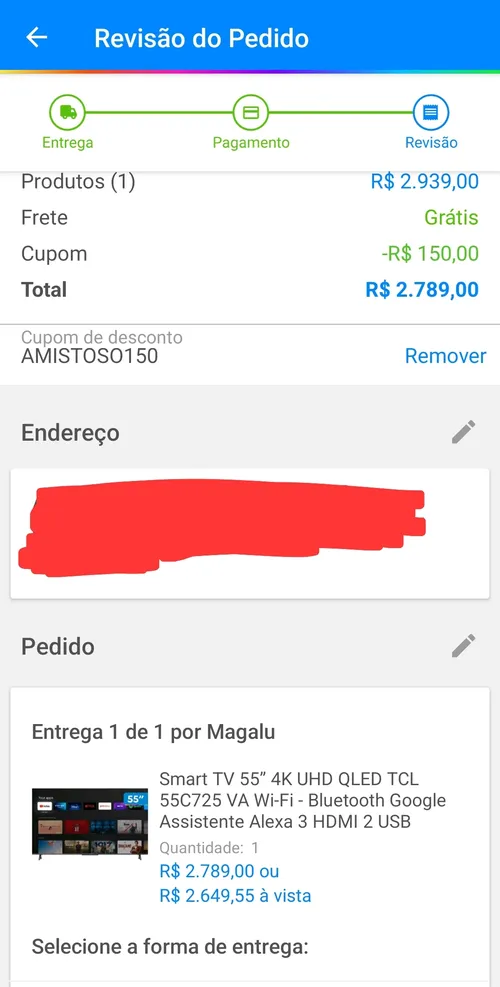 Imagem na descrição da promoção