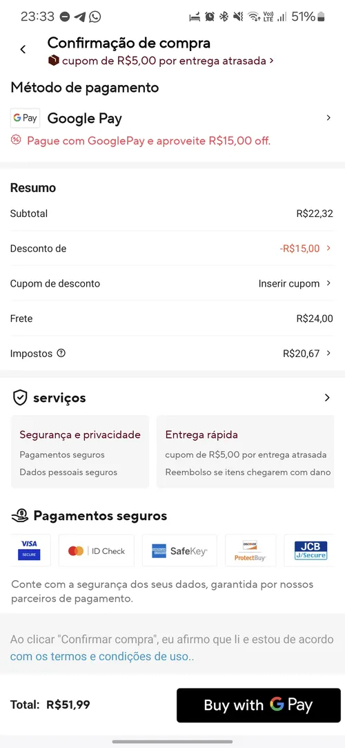 Imagem na descrição da promoção