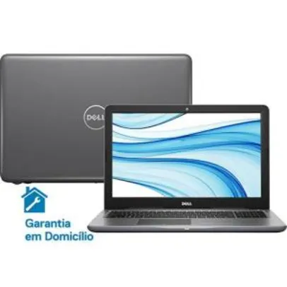 Notebook Dell Inspiron i15-5567-D40C Intel Core i7 8GB (AMD Radeon R7 M445 de 4GB) por R$ 2520