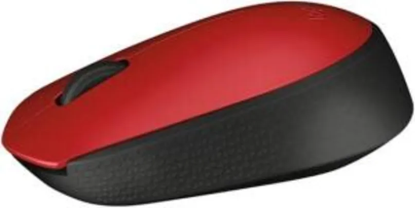 Mouse Logitech M170 Sem Fio Vermelho e Preto