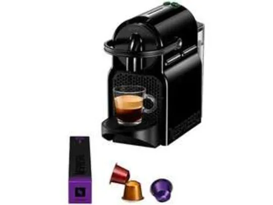 Cafeteira Nespresso Inissia D40 com Kit Boas Vindas - Preta | R$295