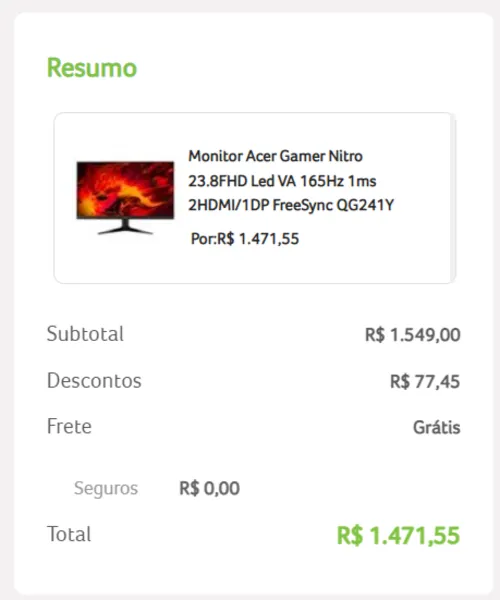 Imagem na descrição da promoção