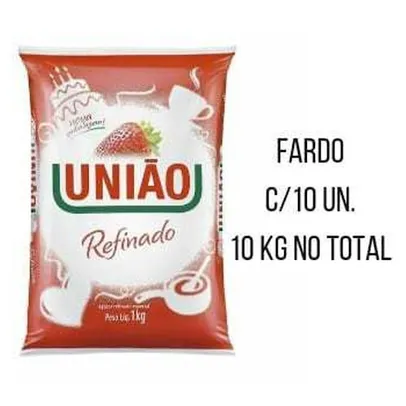 Kit 10un Açucar Refinado União 1kg Cada