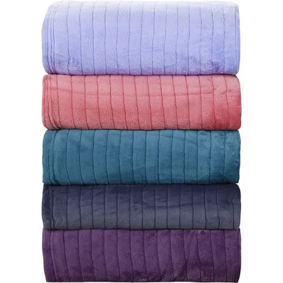 [AME R$50] Cobertor Solteiro Flannel New Soft Line  - Casa e Conforto