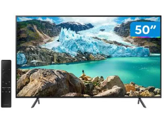 Smart TV 50” 4K LED Samsung UN50RU7100 - Wi-Fi Bluetooth HDR 3 HDMI 2 USB