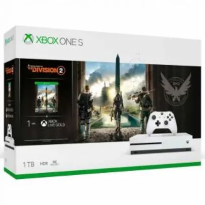 Vídeo Game XBox One S 1TB Blundle The Division 2 Microsoft - Bivolt | R$1.600