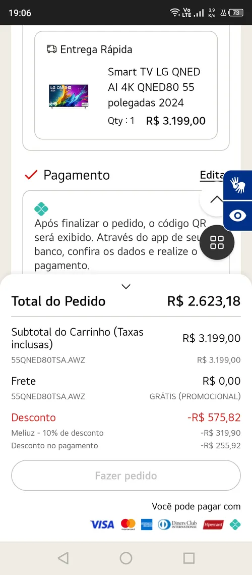 Imagem na descrição da promoção