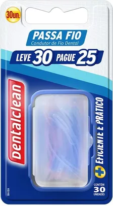 [ PRIME | + POR - R$ 7,26 ] Haste de Passar fio dental em aparelho ortodôntico com 30 unidades Dentalclean