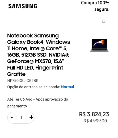 Imagem na descrição da promoção